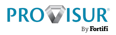 Provisur by Fortifi corporate logo with metallic geometric symbol
