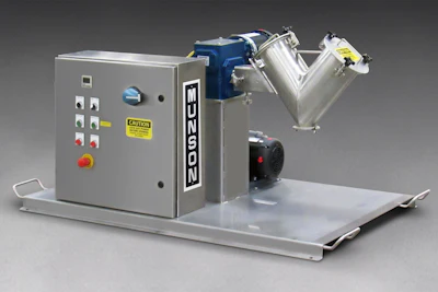 Industrial Zonezu mixing machine with control panel, dual stainless steel tanks, and blue motor on metal platform