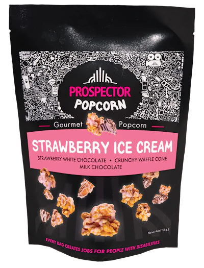 The 3.5-oz pouch anchors Prospector Popcorn’s core retail offering, with a matte-finish, digitally printed structure that supports rapid flavor iteration across a broad and frequently changing SKU set.