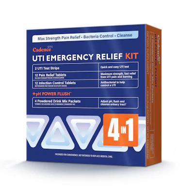 Cadence OTCs UTI Relief Kit combines testing, treatment, and support into a simple, early-response system.