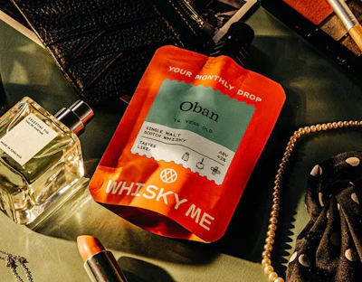 The pouch format supports convenience and portability, while also reducing packaging volume compared to traditional glass bottles.