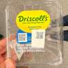 A Driscoll's blueberry clamshell carrying two QR codes — one pre-printed on the brand label, one applied at the farm. Together they're central to a serialization program that has given more than a billion packages a unique, traceable identity.