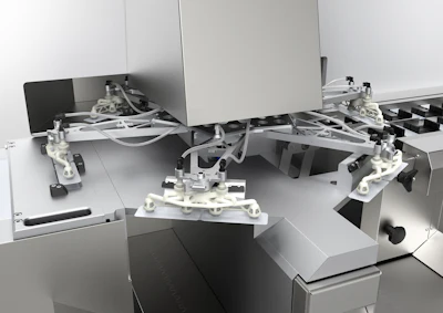 Romaco completes format changes in under 30 minutes on its low- to medium-speed lines.