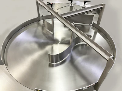 Stainless steel industrial mixing tank with internal paddle agitator and overhead mechanical components