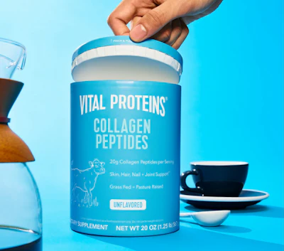 Made from Forest Stewardship Council (FSC)-certified fiber, a new paper-based package will reduce the plastic used across all Vital Proteins canister offerings by more than 90%.