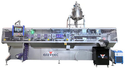 EFFYTEC industrial injection molding machine with control panel and auxiliary cooling system