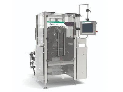 Matrix industrial processing machine with control panel and automated dispensing system