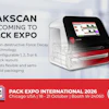 PakScan packaging inspection machine announcement for Pack Expo International 2026 in Chicago, featuring non-destructive force decay technology and configurable pack layouts.