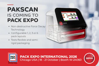 Sepha Extends Flexible Packaging Leak Testing With Latest Pak Scan