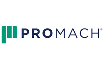 ProMach logo with teal geometric symbol and navy text