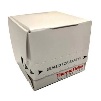 Thermo Fisher Scientific sealed laboratory equipment box with safety sealing